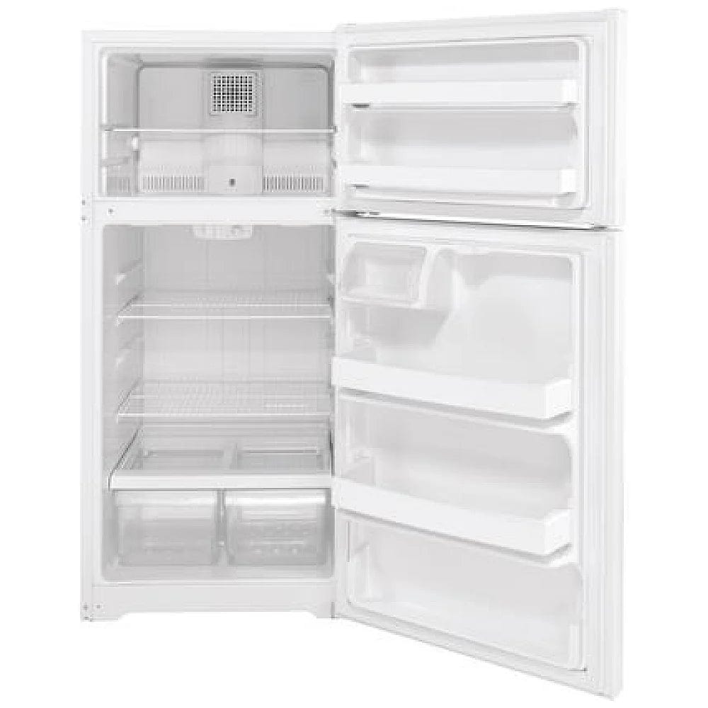 GE (GTE16DTNRWW/GTE16DTHWW) Top Freezer Refrigerator, 28" Width, ENERGY STAR Certified, White colour