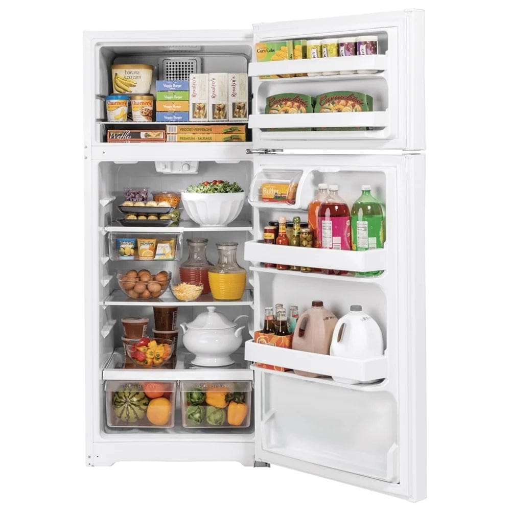 GE GTE17GTNRWW Top Mount Refrigerator, 28" Width, ENERGY STAR Certified, 16.6 cu. ft. Capacity