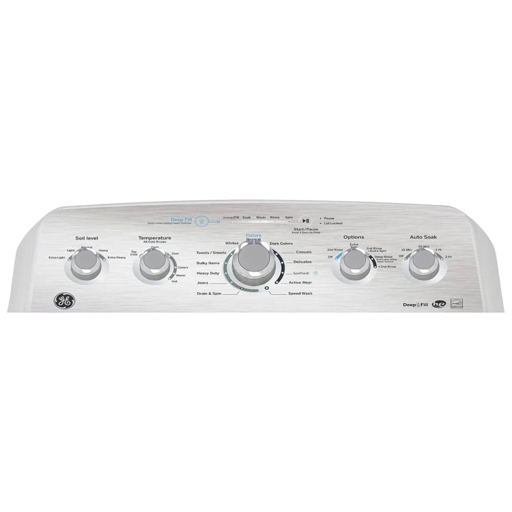 GE GTW490BMRWS Top Load Washer, ENERGY STAR Certified, Agitator, 4.9 cu. ft. Washer Capacity, 13 Wash Cycles, 6 Temperature Settings, 800 RPM Washer Spin Speed, White colour (Contains Agitator)