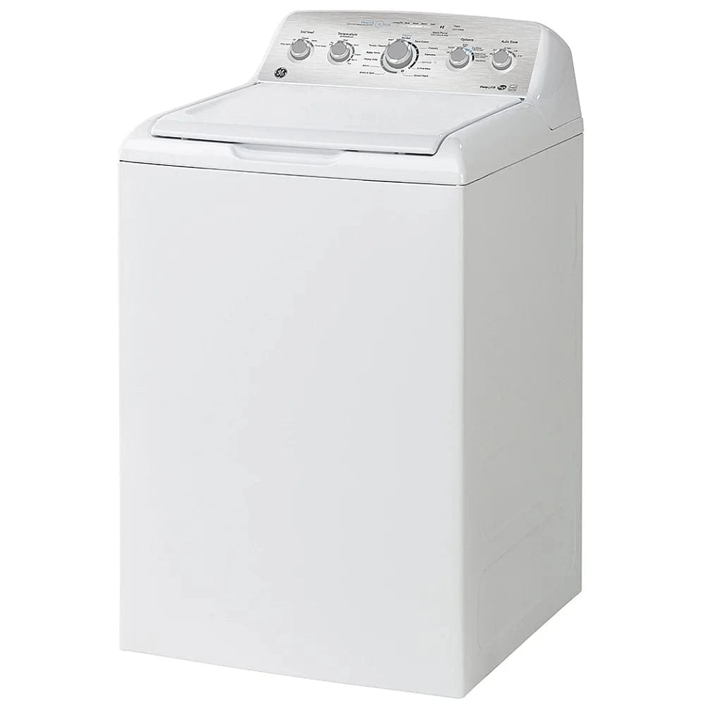 GE GTW490BMRWS Top Load Washer, ENERGY STAR Certified, 4.9 cu. ft. Washer Capacity, 13 Wash Cycles, 6 Temperature Settings, 800 RPM Washer Spin Speed, Agitator, White color (Contains Agitator)