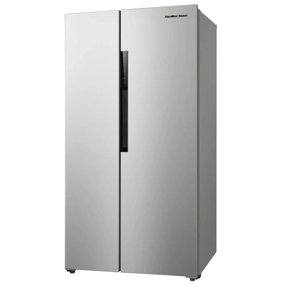 Hamilton Beach HBF1558 Side by Side Refrigerator, 33 inch Width, Counter Depth, 15.6 cu. ft. Capacity, Stainless Look (VCM) color