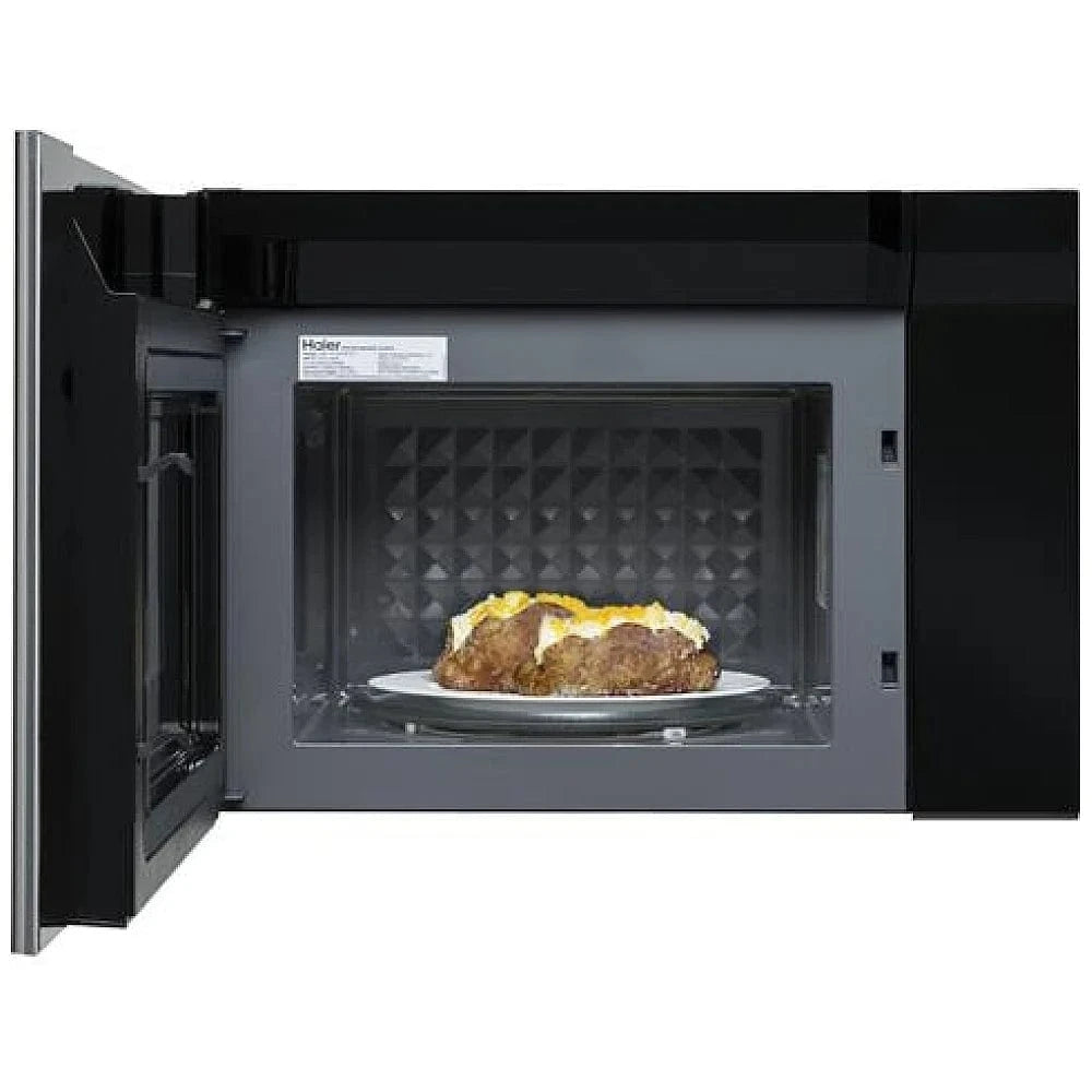 Haier HMV1472BHS Over the Range Microwave, 24 inch Exterior Width, 1.4 cu. ft. Capacity, 300 CFM, 1,000 W Watts, LED, Stainless Steel color RF