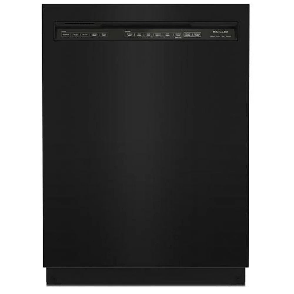 itchenAid KDFE204KBL Dishwasher, 24 inch Exterior Width, 39 dB Decibel Level, Full Console, Stainless Steel (Interior), 5 Wash Cycles, 13 Capacity (Place Settings), Black colour SatinGlide Racks