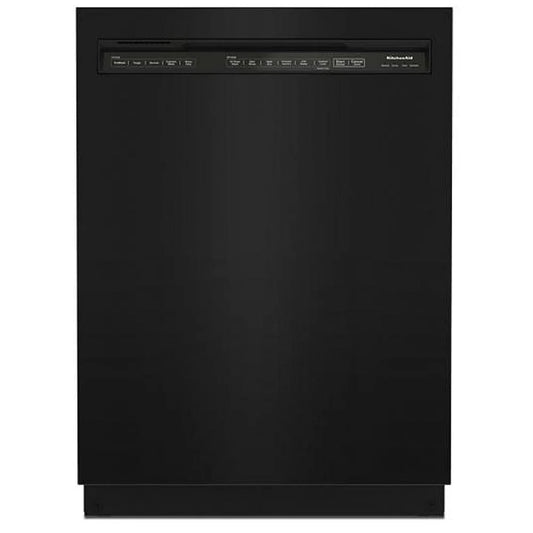 itchenAid KDFE204KBL Dishwasher, 24 inch Exterior Width, 39 dB Decibel Level, Full Console, Stainless Steel (Interior), 5 Wash Cycles, 13 Capacity (Place Settings), Black colour SatinGlide Racks