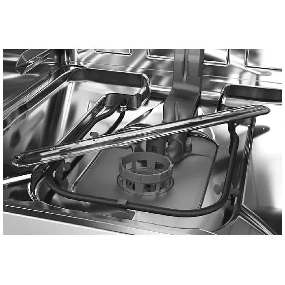 itchenAid KDFE204KBL Dishwasher, 24 inch Exterior Width, 39 dB Decibel Level, Full Console, Stainless Steel (Interior), 5 Wash Cycles, 13 Capacity (Place Settings), Black colour SatinGlide Racks