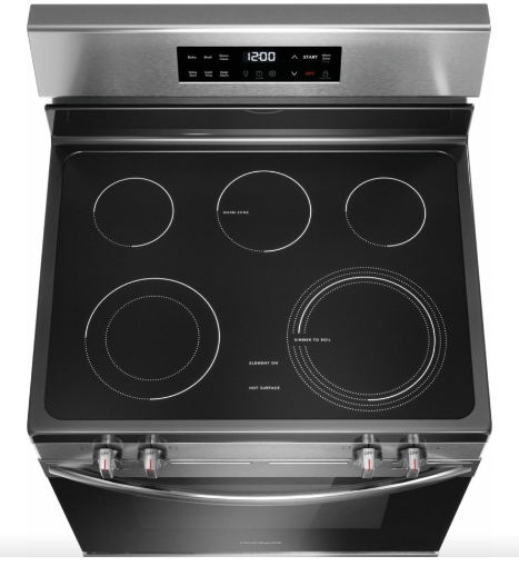 Frigidaire FCRE306CAS Range, Electric, 30 inch Exterior Width, 5 Burners, 5.3 cu. ft. Capacity, Storage Drawer, 1 Ovens, Stainless Steel