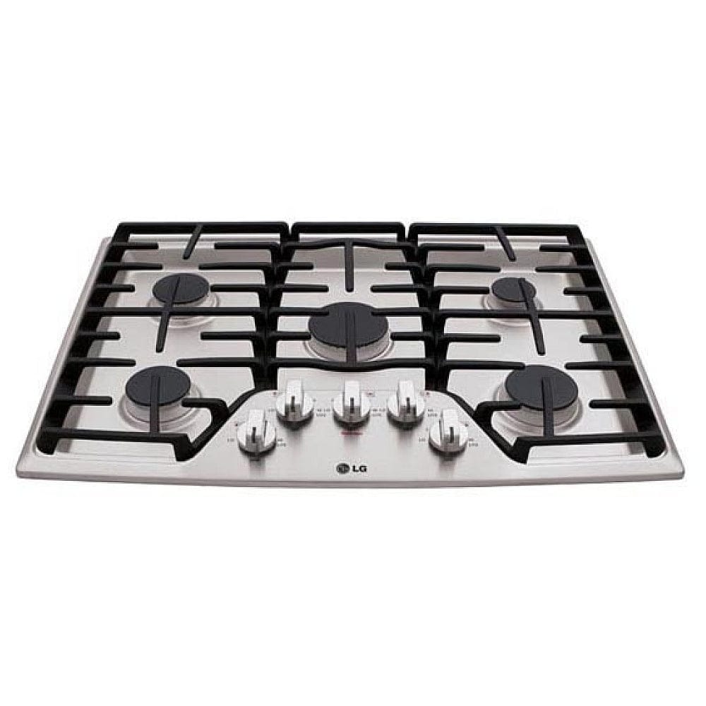 LG LCG3011ST Gas Cooktop, 30 inch Exterior Width, Gas, 5 Burners, Stainless Steel colour SuperBoilâ„¢ 17,000 BTU burner