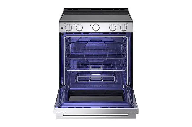 LG 30 in 6.3 cu ft. Stainless Steel Electric Slide-in Range with EasyClean and Pinch to Turn Safety Knobs Model LSEL6330YE