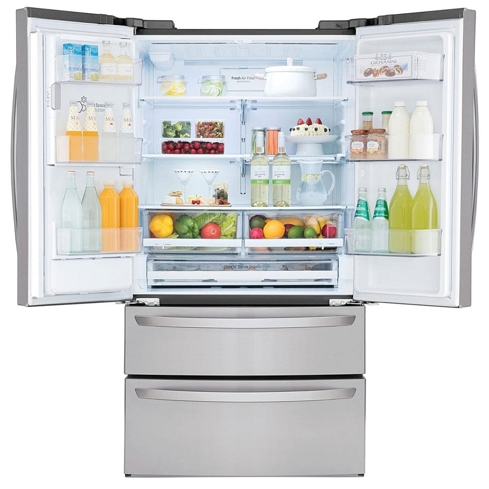 LG LMXS28626S French Door Refrigerator, 36 inch Width, ENERGY STAR Certified, 28.0 cu. ft. Capacity, Stainless Steel color
