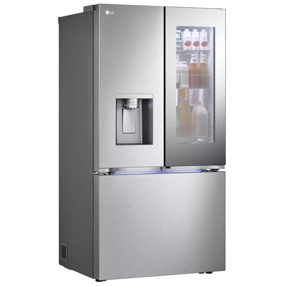 LG LRYKS3106S French Door Refrigerator, 36 inch Width, ENERGY STAR Certified, 31 cu. ft. Capacity, Stainless Steel colour Cool Guard, Door Cooling+, LG InstaView mirror, Door-in-Door, UVnano, Craft Ice, Dual Ice Maker- Mirror and See through with Tapping