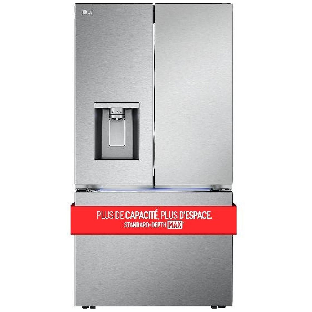LG LRYXS3106S French Door Refrigerator, 36 inch Width, 30.7 cu. ft. Capacity, Ice Dispenser (Thru Door), ENERGY STAR Certified, Stainless Steel colour, 3-Tier Organization™, Craft Ice™, DoorCooling+, IcePlus™, Multi-Air Flow™, ThinQ® Technology, UVnano™
