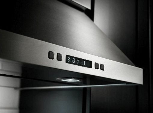 KitchenAid KVUB606DSS Range Hood, 36 inch Exterior Width, Canopy, Under-Cabinet, 600 CFM, 7.0, LED, Dishwasher Safe Filters, 4, Stainless Steel colour Blower Included