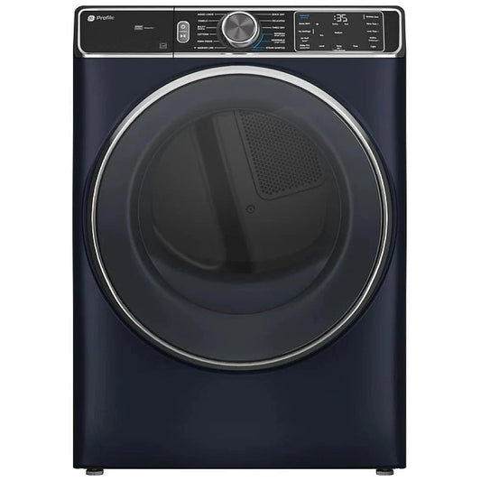 GE Profile PFD87ESMVRS Electric Dryer, 7.8 cu. ft. Dryer Capacity, Steam Clean, 5 Temperature Settings, Stackable, Steel Drum, Wifi Enabled, Sapphire Blue color