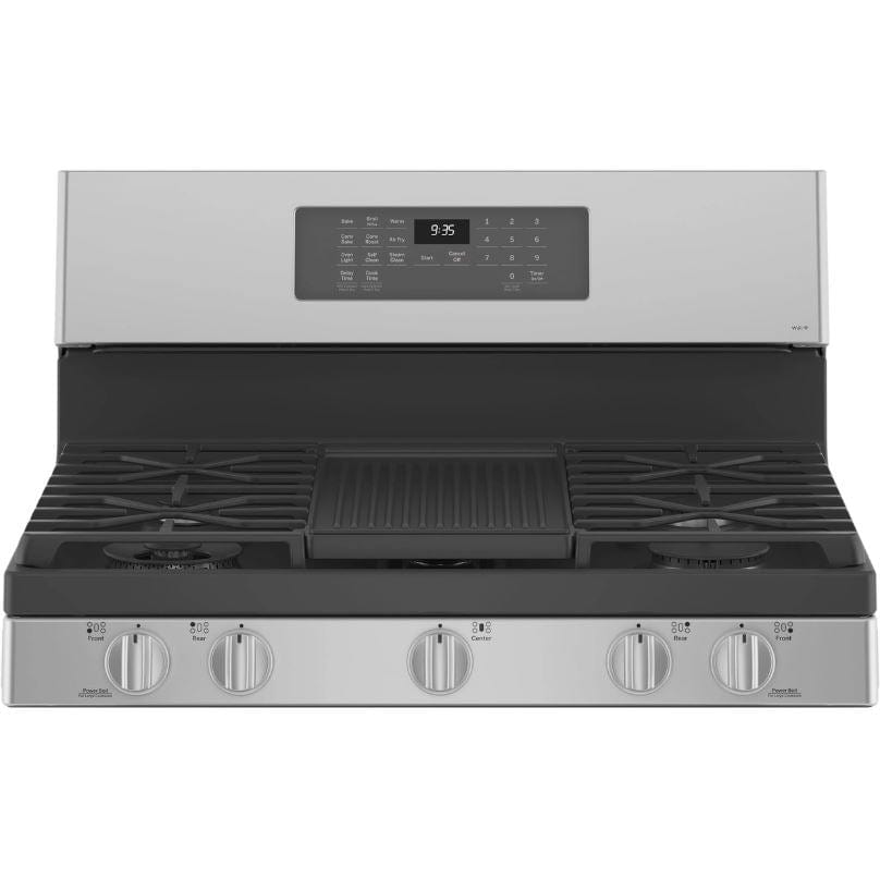 30" Exterior Width, Gas Range, Gas Burners, 5.6 cu. ft. Capacity. Stainless Steel colour - PGB935YP1FS