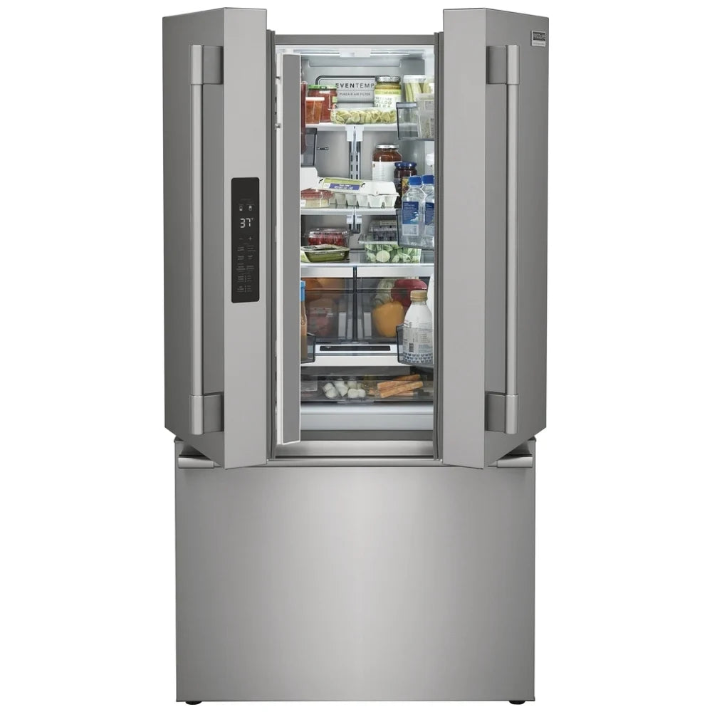 Frigidaire Professional PRFG2383AF Counter Depth French Door Refrigerator, 36 inch Width, ENERGY STAR Certified, 23.3 cu. ft. Capacity, Counter Depth, Water Dispenser (Interior), Ice Dispenser (Freezer Located), Stainless Steel colour