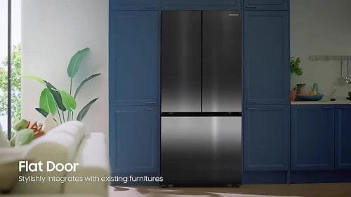 Samsung RF18A5101SR - RF18A5101SR/AA French Door Refrigerator, 33 inch Width, ENERGY STAR Certified, Counter Depth, Stainless Steel colour Twin Cooling Plus, Power Cool & Freeze