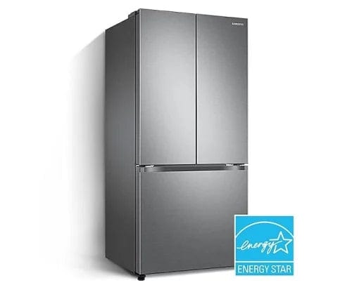 Samsung RF18A5101SR - RF18A5101SR/AA French Door Refrigerator, 33 inch Width, ENERGY STAR Certified, Counter Depth, Stainless Steel colour Twin Cooling Plus, Power Cool & Freeze