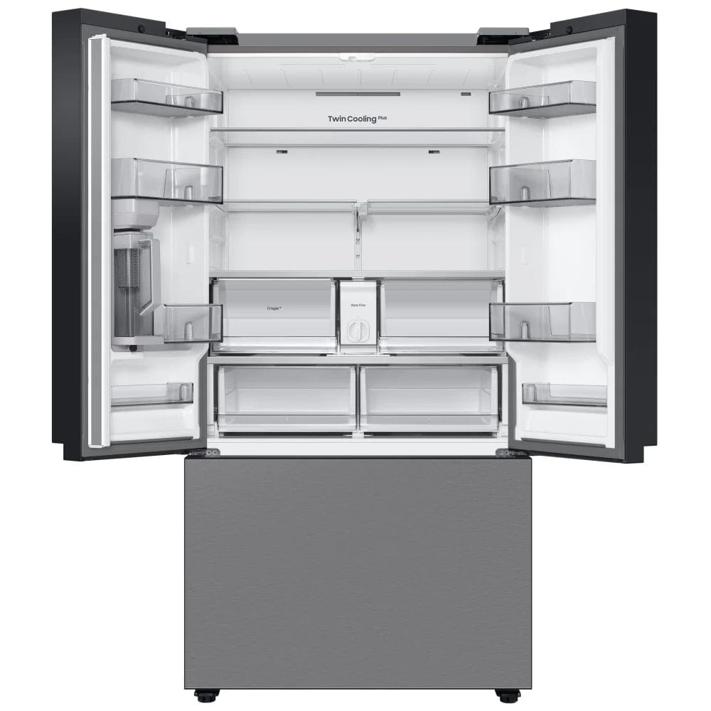 Samsung Bespoke RF30BB6200QLAA French Door Refrigerator, 36 inch Width, ENERGY STAR Certified, 30.1 cu. ft. Capacity, Stainless Steel colour Twin Cooling Plus, Dual Ice Maker with Ice Bites, Autofill water pitcher