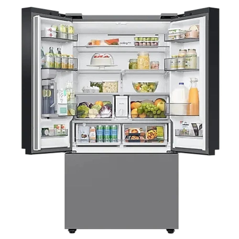 Samsung Bespoke RF30BB6200QLAA French Door Refrigerator, 36 inch Width, ENERGY STAR Certified, 30.1 cu. ft. Capacity, Stainless Steel colour Twin Cooling Plus, Dual Ice Maker with Ice Bites, Autofill water pitcher