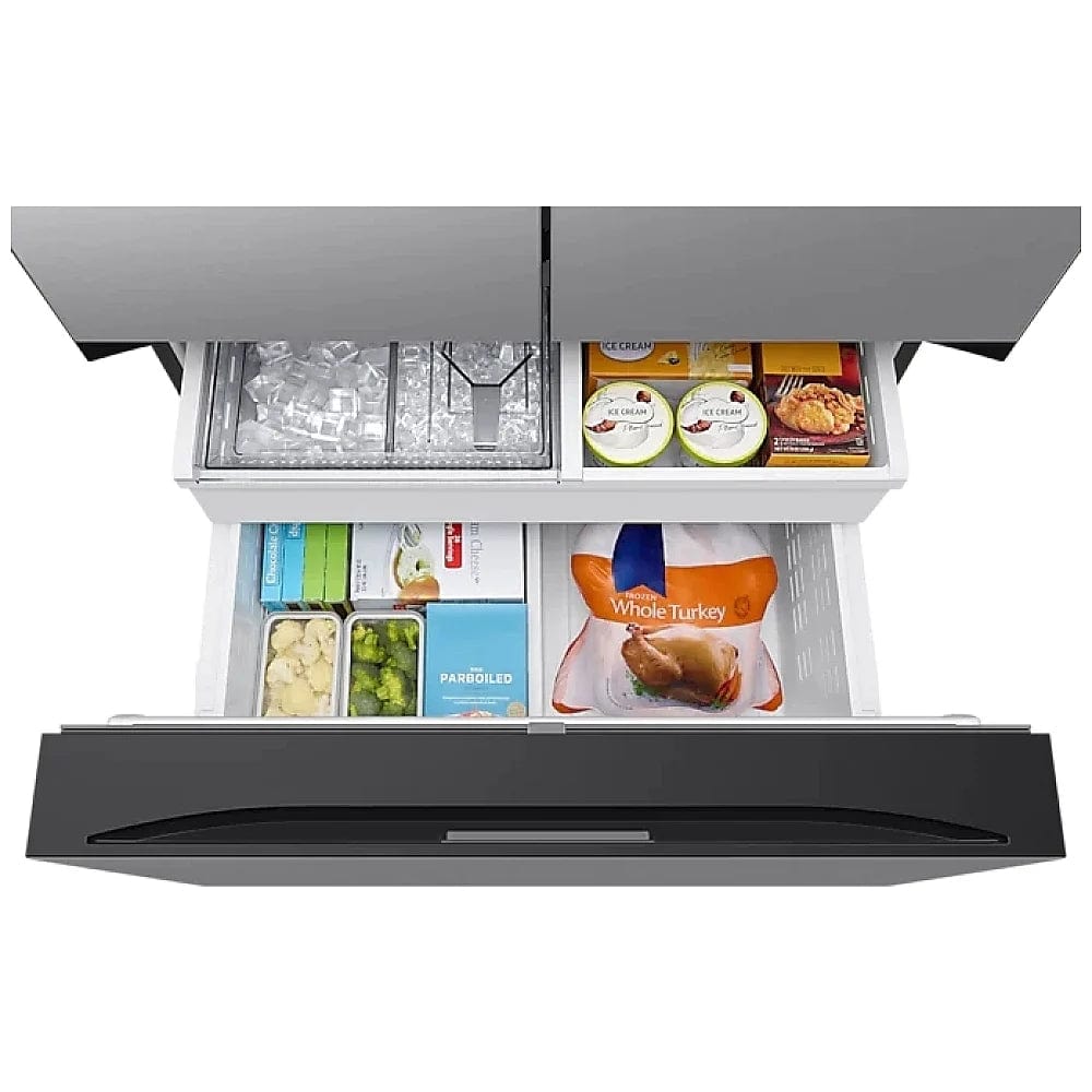 Samsung Bespoke RF30BB6200QLAA French Door Refrigerator, 36 inch Width, ENERGY STAR Certified, 30.1 cu. ft. Capacity, Stainless Steel colour Twin Cooling Plus, Dual Ice Maker with Ice Bites, Autofill water pitcher