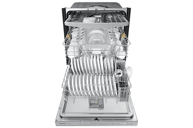 Samsung DW80CG5451SRAA Dishwasher, 24 inch Exterior Width, 46 dB Decibel Level, Fully Integrated, Stainless Steel (Interior), 7 Wash Cycles, 15 Capacity (Place Settings), Wifi Enabled, Stainless Steel colour