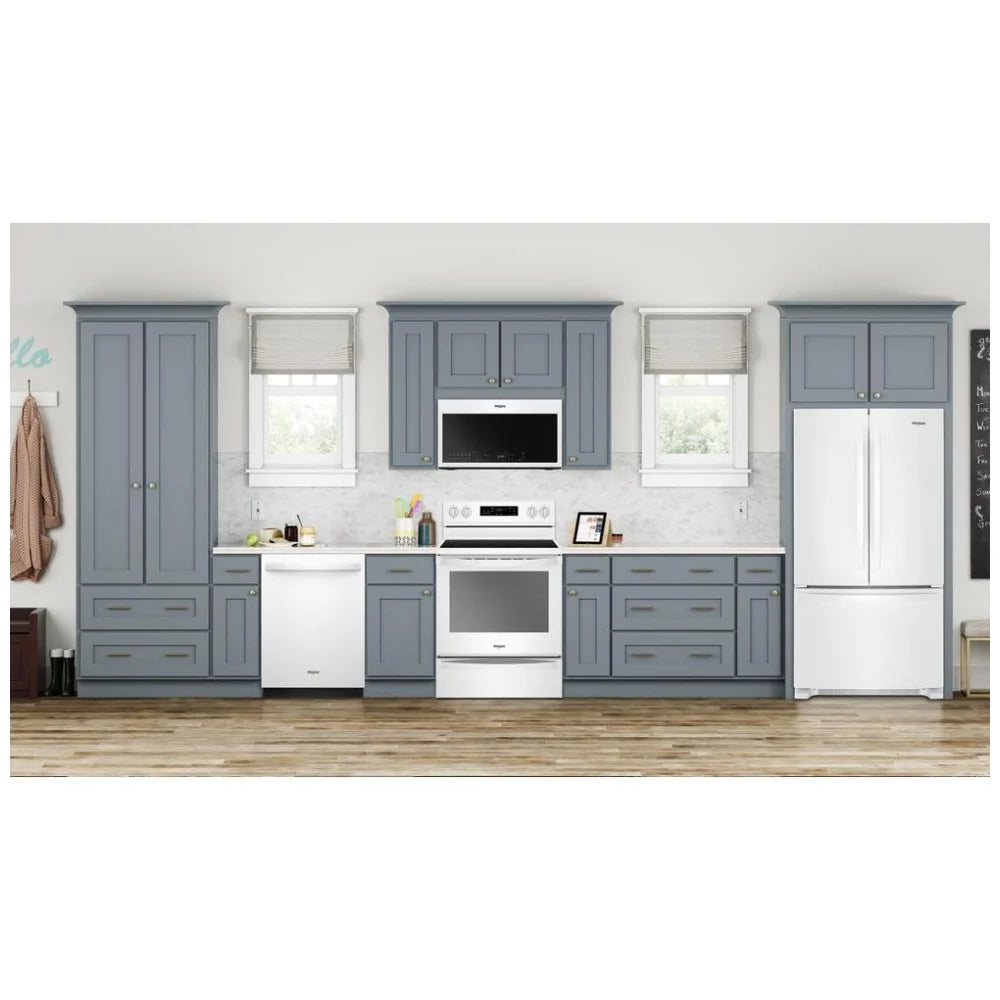 Whirlpool WRF540CWHW Counter Depth French Door Refrigerator, 36 inch Width, ENERGY STAR Certified, 20 cu. ft. Capacity, Counter Depth, Water Dispenser (Interior), Ice Dispenser (Freezer Located), White color REFURBISHED 1 YEAR WARRANTY