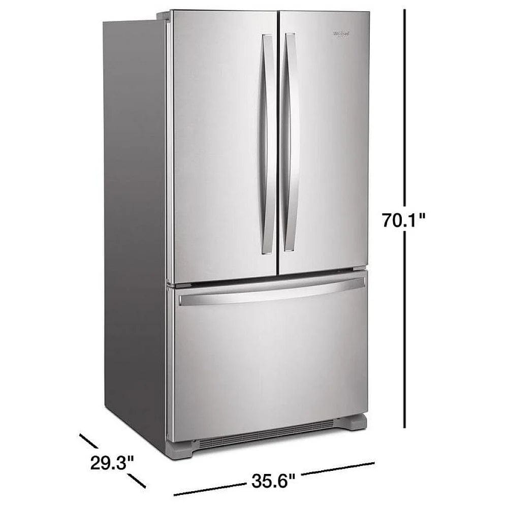 Whirlpool WRF540CWHZ French Door Refrigerator, 36 inch Width, ENERGY STAR Certified, Counter Depth, 20.0 cu. ft. Capacity, Stainless Steel colour RF