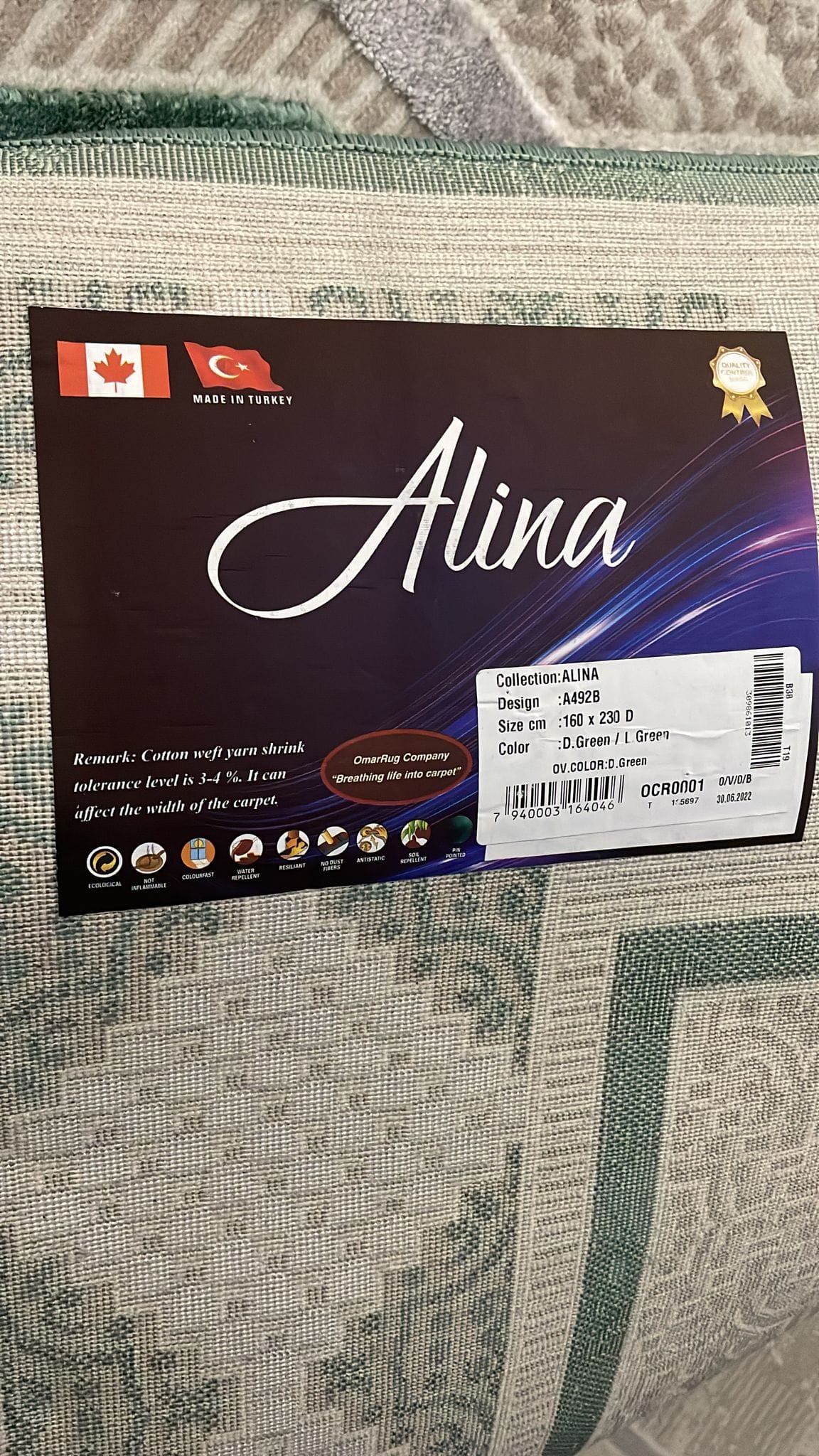ALINA 5 x 8 Ft, Design No. A429B