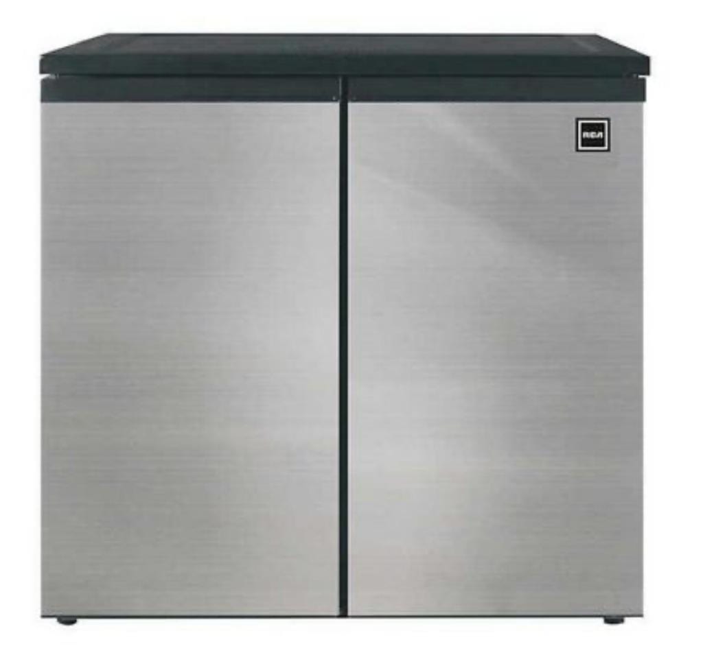 RCA 5.5 Cu. ft. Side by Side 2 Door Refrigerator/Freezer RFR551, Stainless Steel