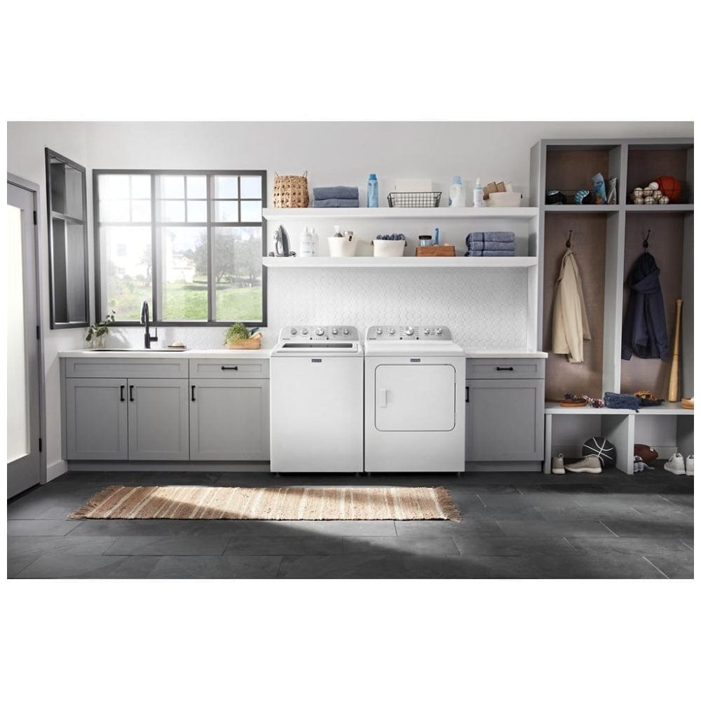 Maytag (YMED5430MW) Electric Dryer, 7 cu. ft. Capacity, Steam Clean, 4 Temperature Settings, White