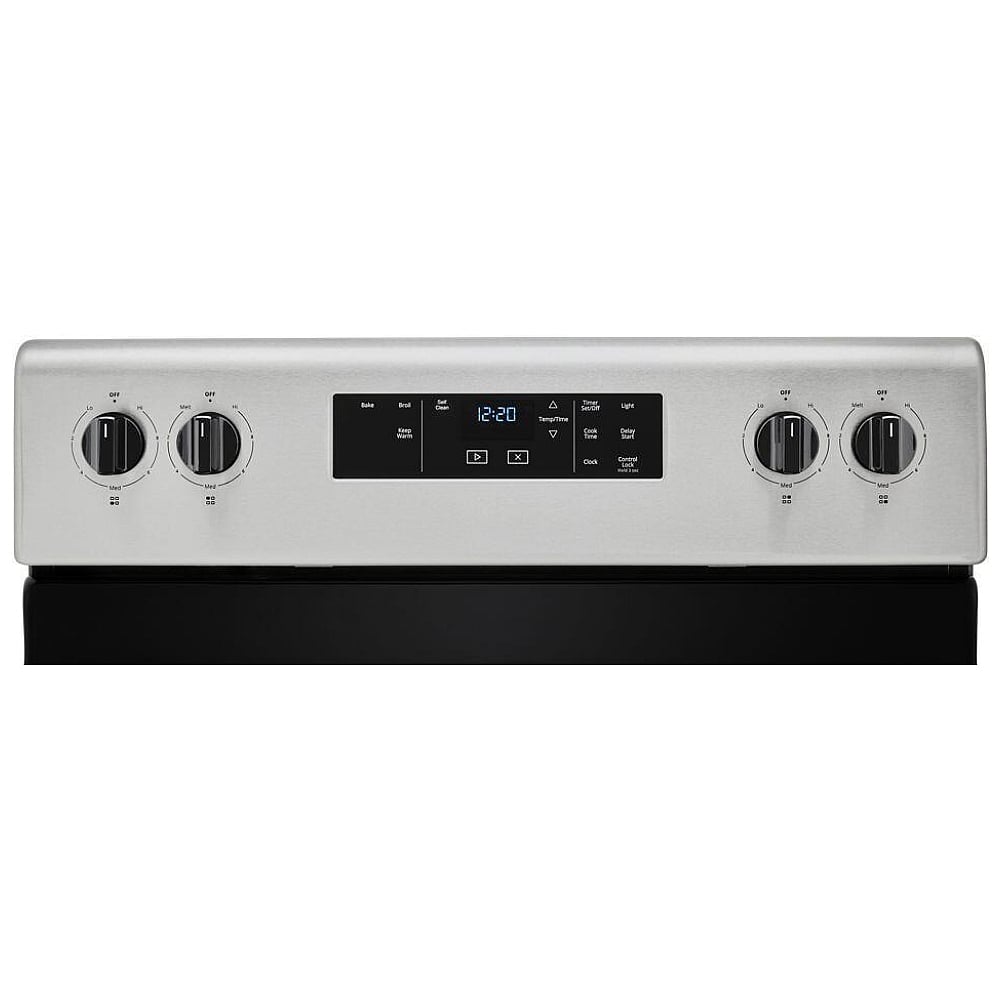Whirlpool YWFC315S0JS Electric Range, 4.8 cu. ft. Capacity, 30 inch Exterior Width, 4 Burners, Storage Drawer, Self Clean, 2,400 Watts Highest Burner Element, Stainless Steel color