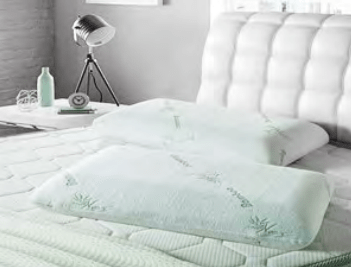 Bamboo Pillow. Outer: 35% Bamboo, 65% Polyester. Filling 100% Polyurethane