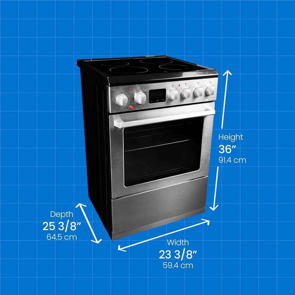 Danby 24″ TruAirFry Smooth top Slide-in Electric Range in Stainless Steel SKU: DRCA240BSSC