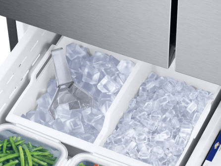 Samsung 36-inch W 31.5 cu. ft. French Door Refrigerator in Stainless Steel, Standard Depth with internal Ice dispenser RF32CG5300SR