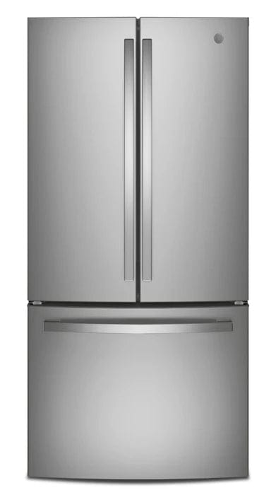 GE GWE19JYLFS /gwe19sp2nws1 / GWE19JYLFFFS French Door Refrigerator, 33" Width, ENERGY STAR Certified, Counter Depth, 18.6 cu. ft. Capacity