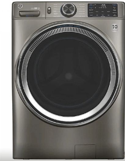 GE GFW650SPNSN Front Load Washer, 28" Width, ENERGY STAR Certified, 5.5 cu. ft. Capacity, Steam Clean, 12 Wash Cycles, 5 Temperature Settings, Stackable, 1300 RPM Washer Spin Speed, Water Heater, Wifi Enabled, Satin Nickel colour
