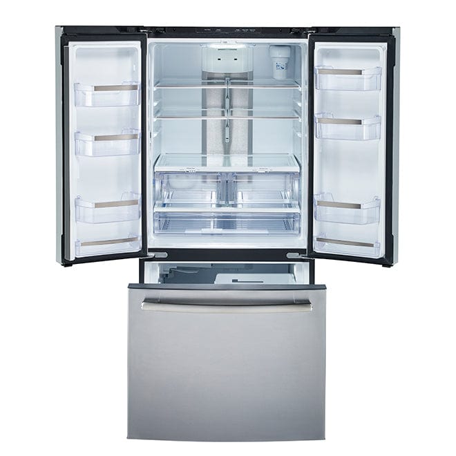 GE Profile PNE25NYRKFS French Door Refrigerator, 33" Width, ENERGY STAR Certified, 24.8 cu. ft cu. ft., Interior Water Dispenser, Stainless Steel