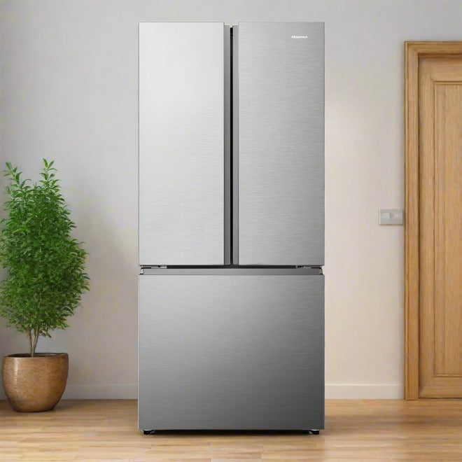 Hisense French Door Refrigerator, 30 inch Width, ENERGY STAR Certified, 20.8 cu. ft. Capacity, Stainless Steel colour PureFlat Design RF210N6AHE