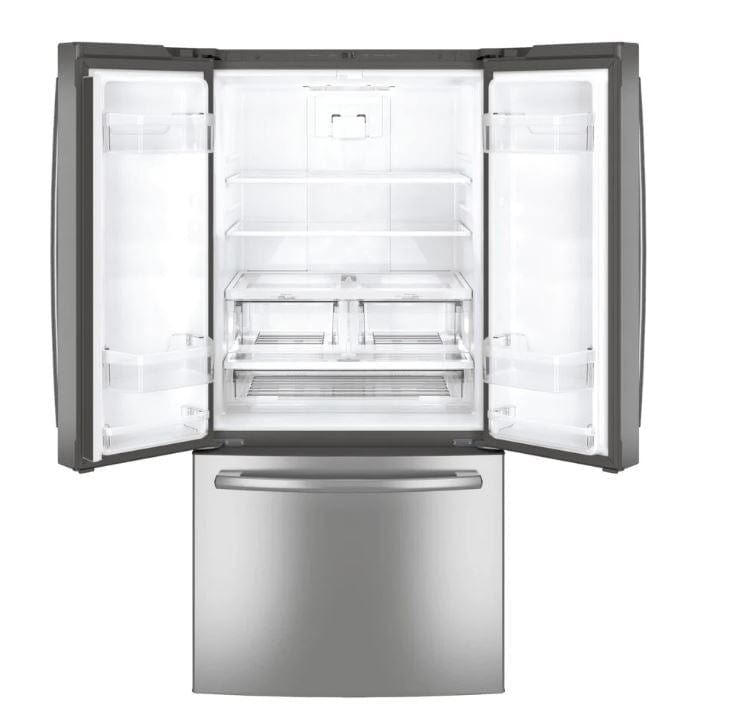 ge gne25dyrkfs Open Box Scratch And Dent GE Fridge in amazingly low prices with 1 year warranty. save big money on scratch and dent or open box appliances. visit us today at our store or buy online.
