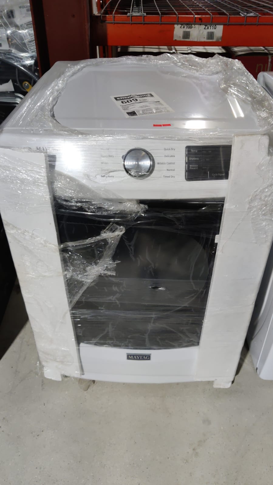 Maytag Smart Front Load 7.3 Cu Ft Electric Dryer with extra power & advanced moisture sensing white (YMED5630HW1)