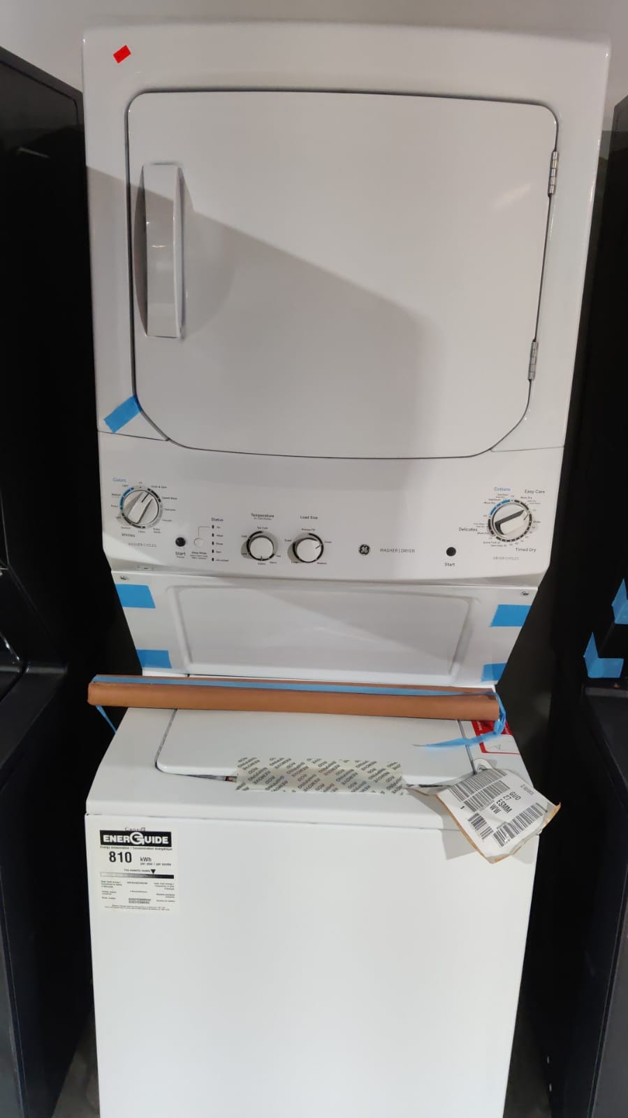 GE GUD27EEMNWW / GUD27ESMMWW Laundry Center, 27" Width, 5.9 Cu. Ft. Capacity (Dryers), Electric, 27" RF