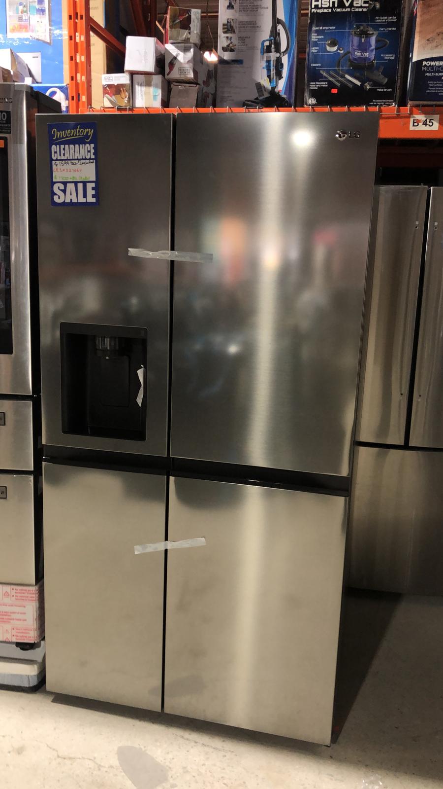 LG 36" 27.1 Cu Ft Side-By-Side Refrigerator with Water & Ice Dispenser (LRSXS2706V) -Platinum Silver