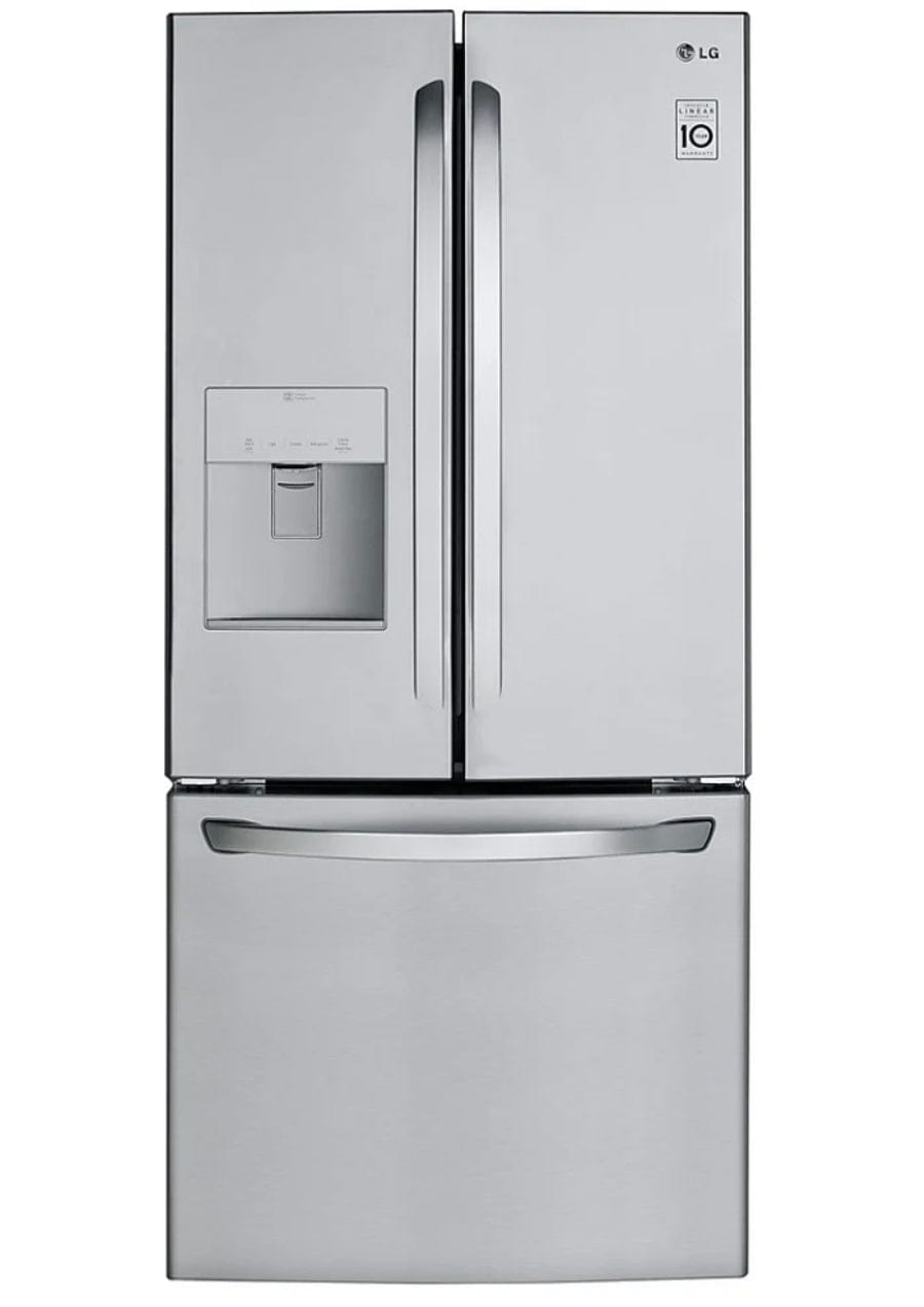 LG LRFWS2200S French Door Refrigerator, 30 inch Width, ENERGY STAR Certified, 21.8 cu. ft. Capacity, Water Dispenser (Exterior), Ice Dispenser (Freezer Located), Stainless Steel colour, DuraBase™ Drawer Base, Glide n’ Serve™ Drawer, IcePlus™, RF