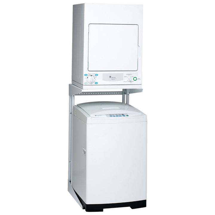 GE Profile PCKS443EBWW Electric Dryer, 3.6 cu. ft. Dryer Capacity, 4 Dry Cycles, 4 Temperature Settings, Vented, Stackable, White colour 220/240 Volts