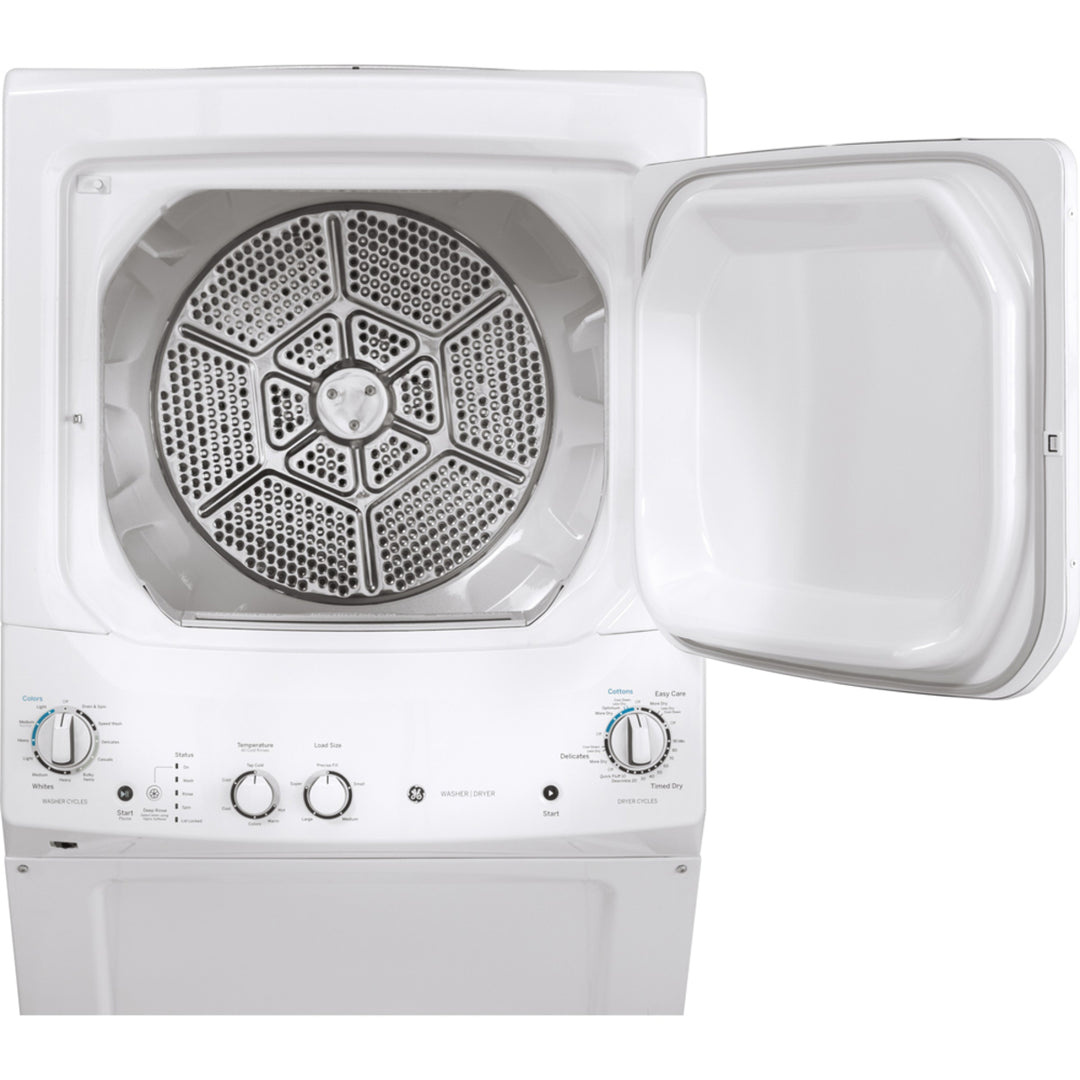 Electric Unitized Spacemaker 4.4Cu. Ft. (IEC) Washer / 5.9 Cu. Ft. Dryer White GE - gud27esm1ww