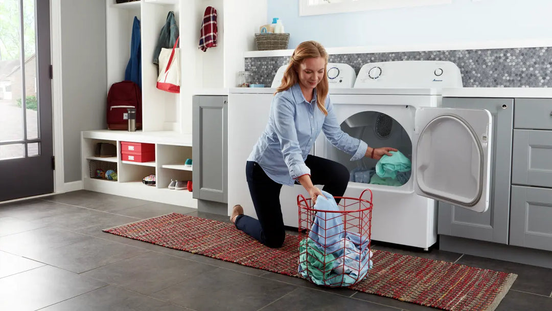 Amana® 6.5 cu. ft. Top-Load Electric Dryer with Automatic Dryness Control YNED4655EW