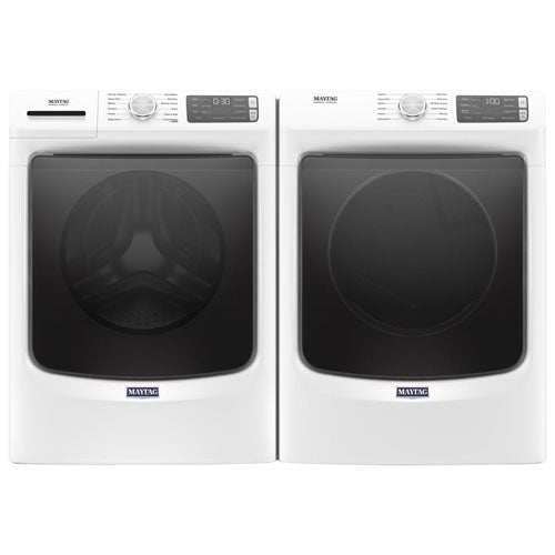 Maytag MHW6630HW Front Load Washer, 27 inch Width, 5.5 cu. ft. Washer Capacity, 1,200 RPM Washer Spin Speed, 12 Wash Cycles, 4 Temperature Settings, Water Heater, Steam Clean, ENERGY STAR Certified, White colour