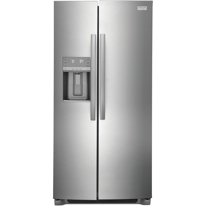 Frigidaire Gallery GRSS2352AF Side by Side Refrigerator, 33 inch Width, Ice Dispenser (Thru Door), Water Dispenser (Exterior), 22.2 cu. ft. Capacity, ENERGY STAR Certified, Stainless Steel colour