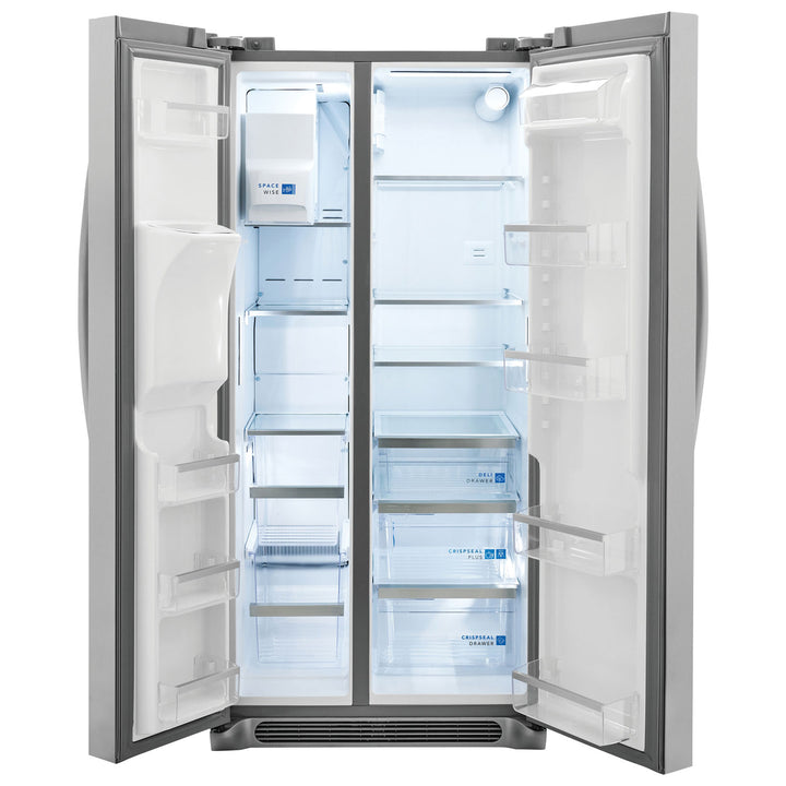 Frigidaire Gallery GRSS2352AF Side by Side Refrigerator, 33 inch Width, Ice Dispenser (Thru Door), Water Dispenser (Exterior), 22.2 cu. ft. Capacity, ENERGY STAR Certified, Stainless Steel colour