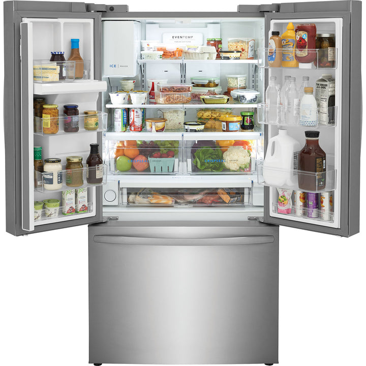 Frigidaire FRFS2823AD French Door Refrigerator, 36 inch Width, 27.8 cu. ft. Capacity, Water Dispenser (Exterior), Ice Dispenser (Thru Door), ENERGY STAR Certified, Black Stainless Steel colour